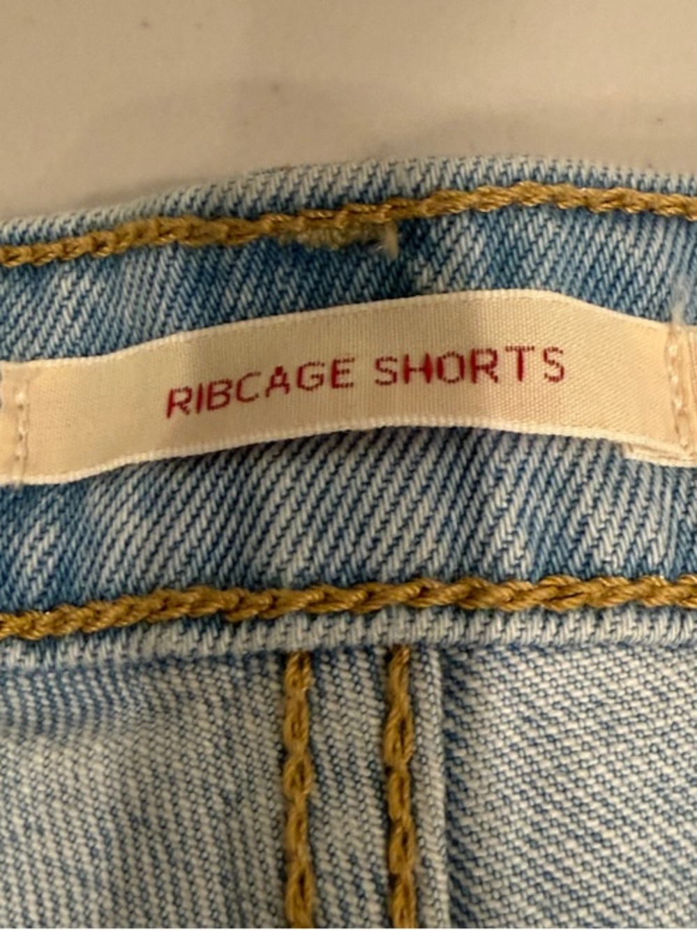 Levi’s Ribcage Shorts Sz 29 | Ultra High Rise Light Wash Distressed Denim - Picture 5 of 9